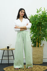 Pantalon large en lin