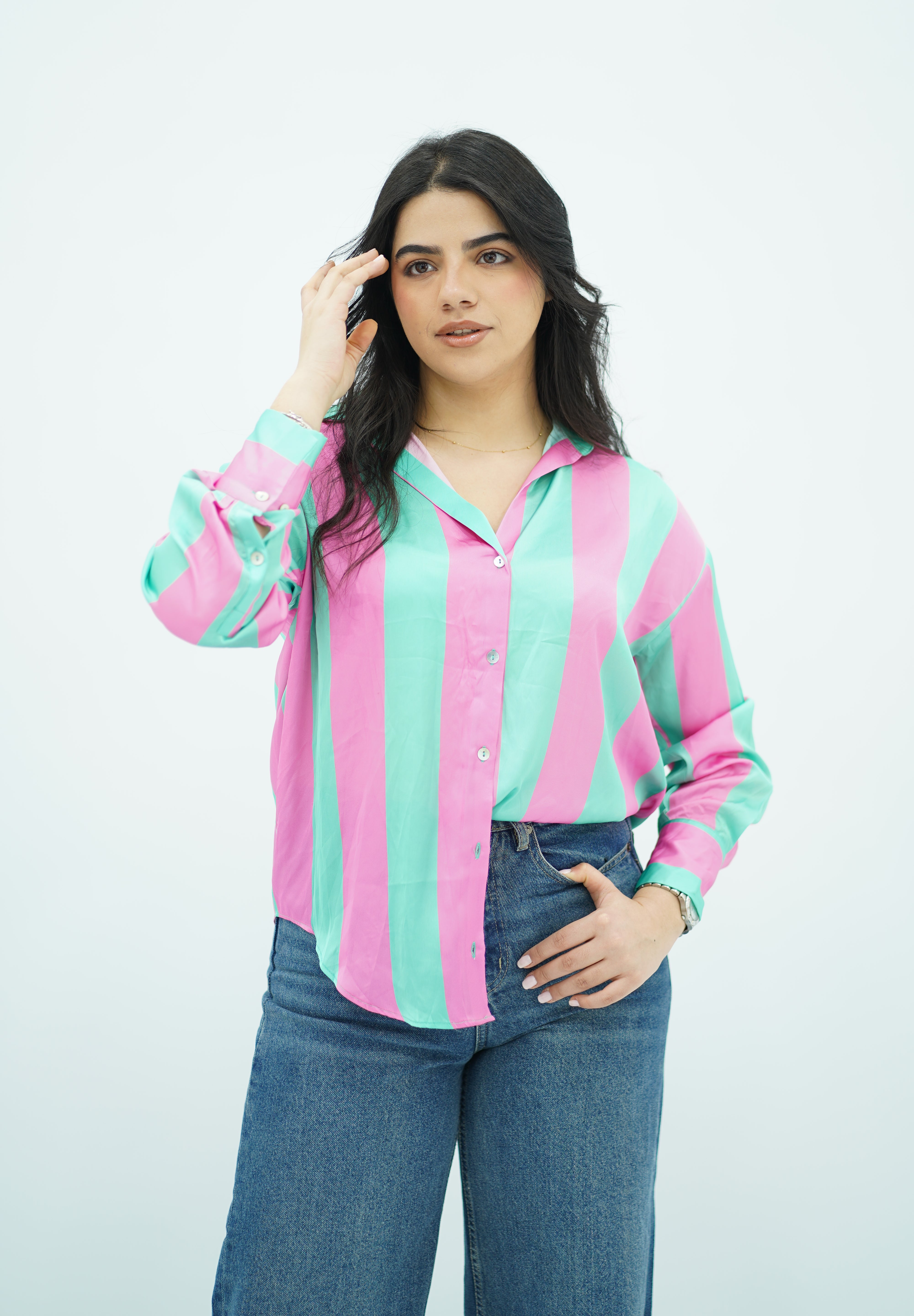 Chemise En satin Rayé