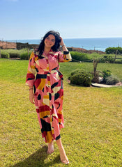 Robe Graphique Multicolore