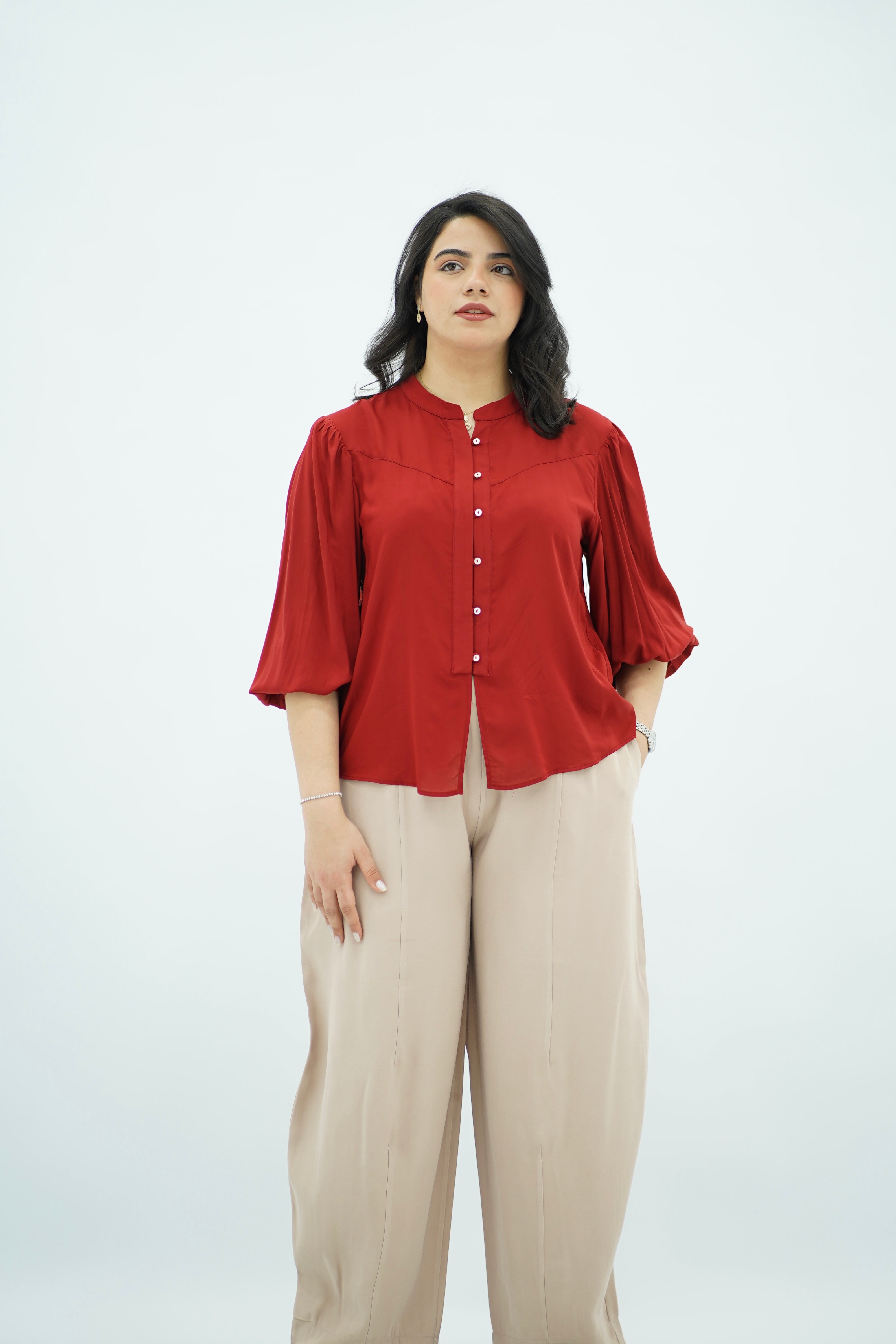 Chemise Rouge Fluide
