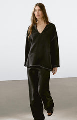 Ensemble en Lin Noir Oversize