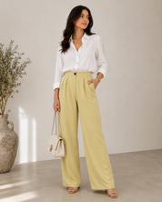 Pantalon Large Jaune soleil