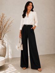 Pantalon Large Noir