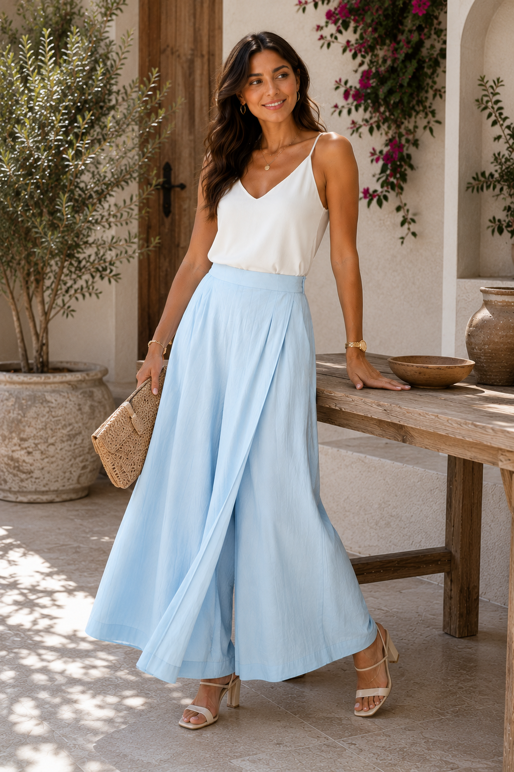 Pantalons Jupe Fluide
