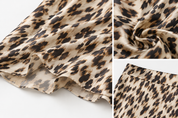 Jupe Fluide Satin – Motif Animal Léopard