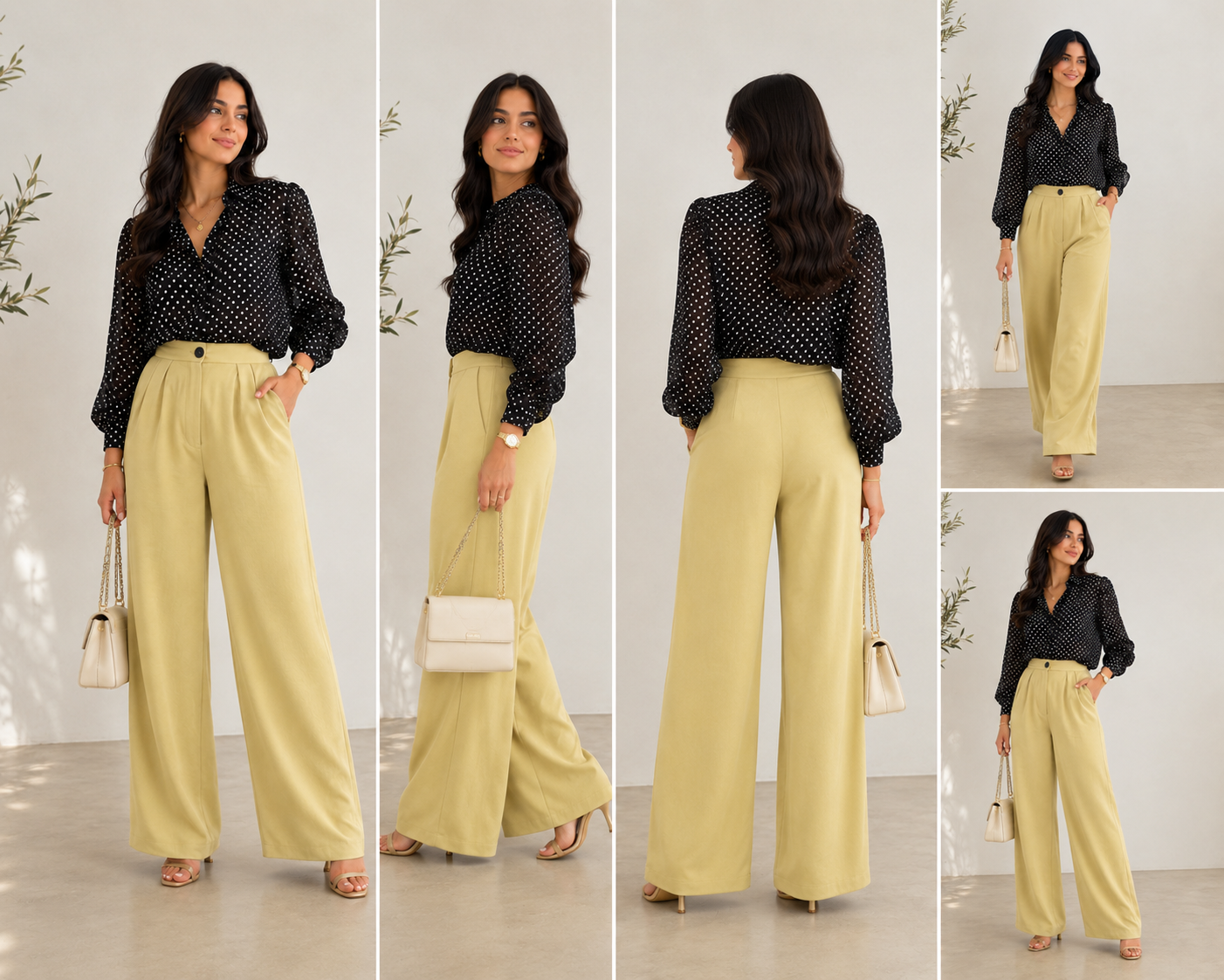 Pantalon Large Jaune soleil