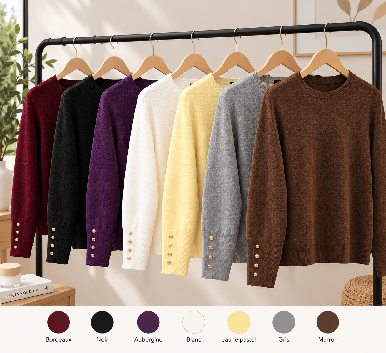 Pull en Maille Basic – Élégance Intemporelle