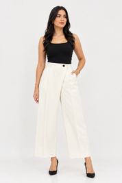 Pantalon Croisé  Blanc Cassé