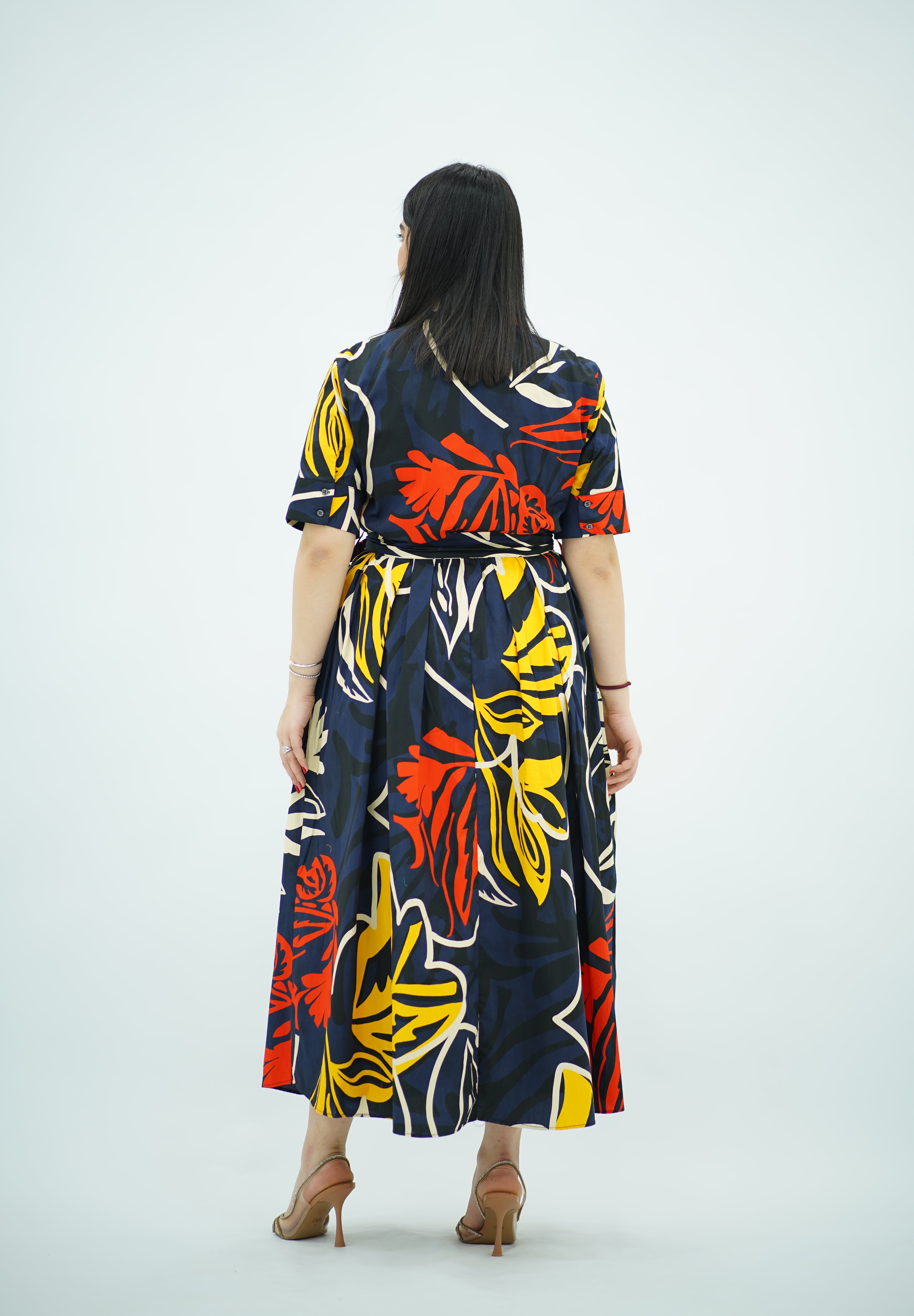 Robe En Popeline - Imprimée