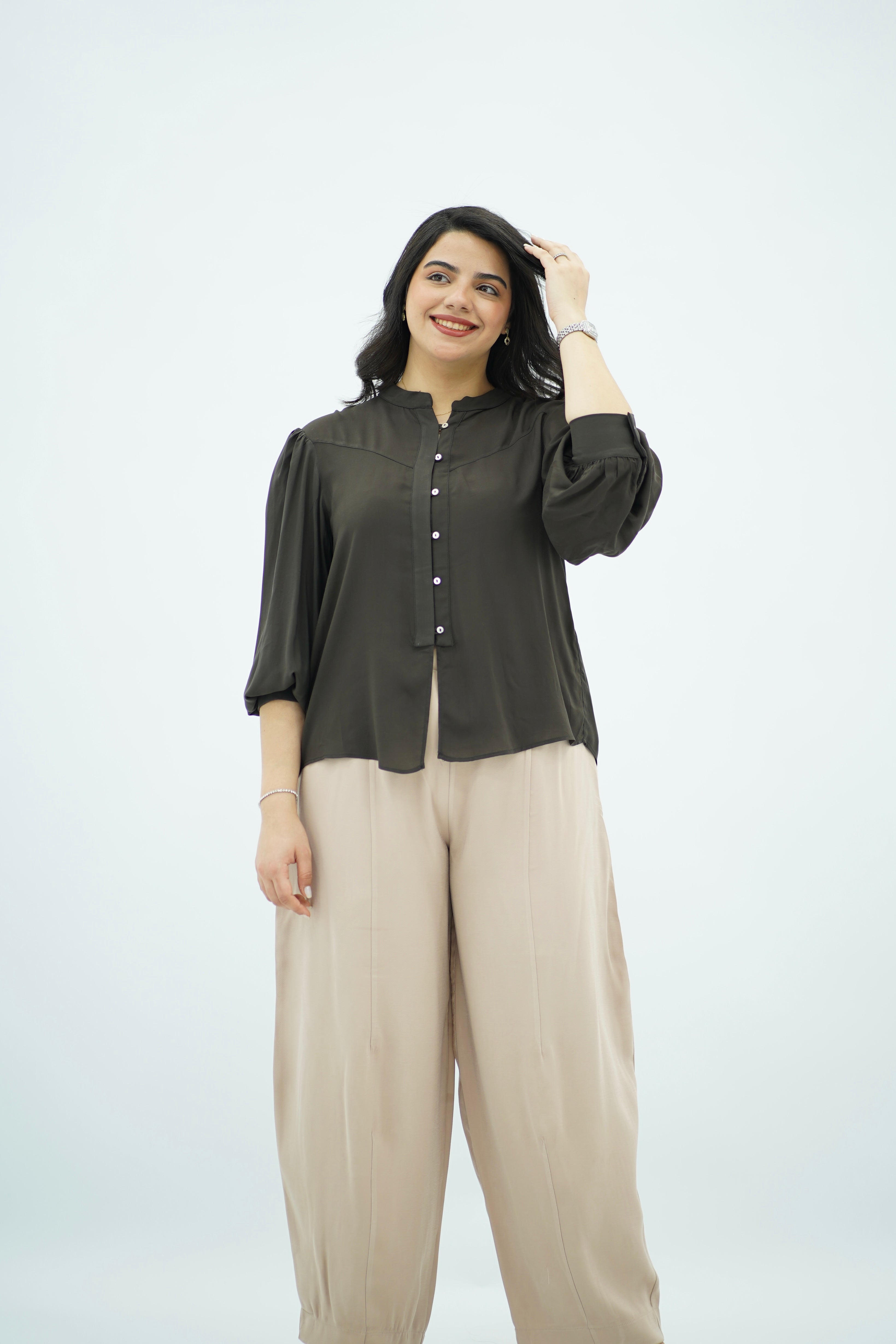 Chemise Fluide Marron