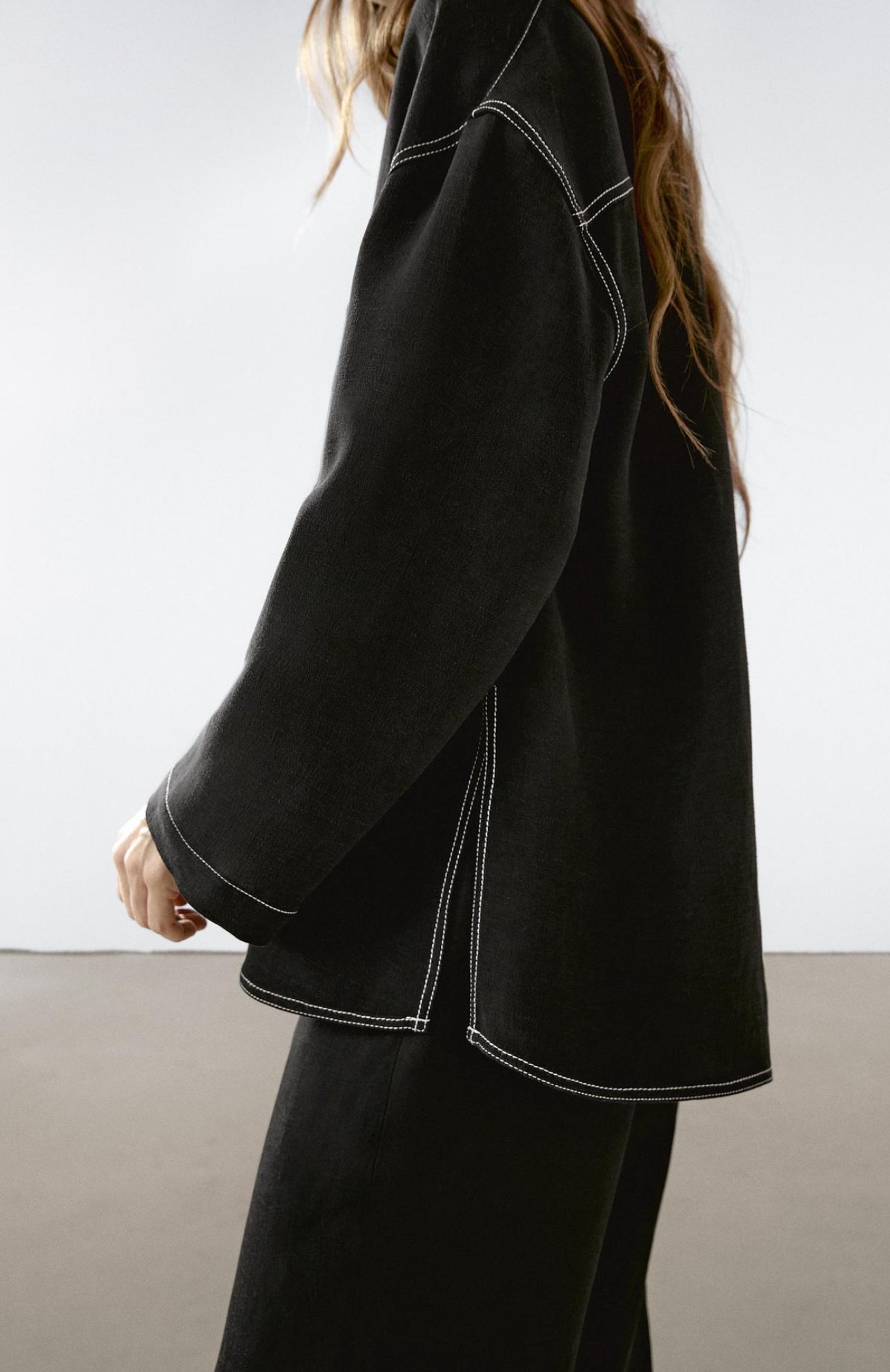 Ensemble en Lin Noir Oversize