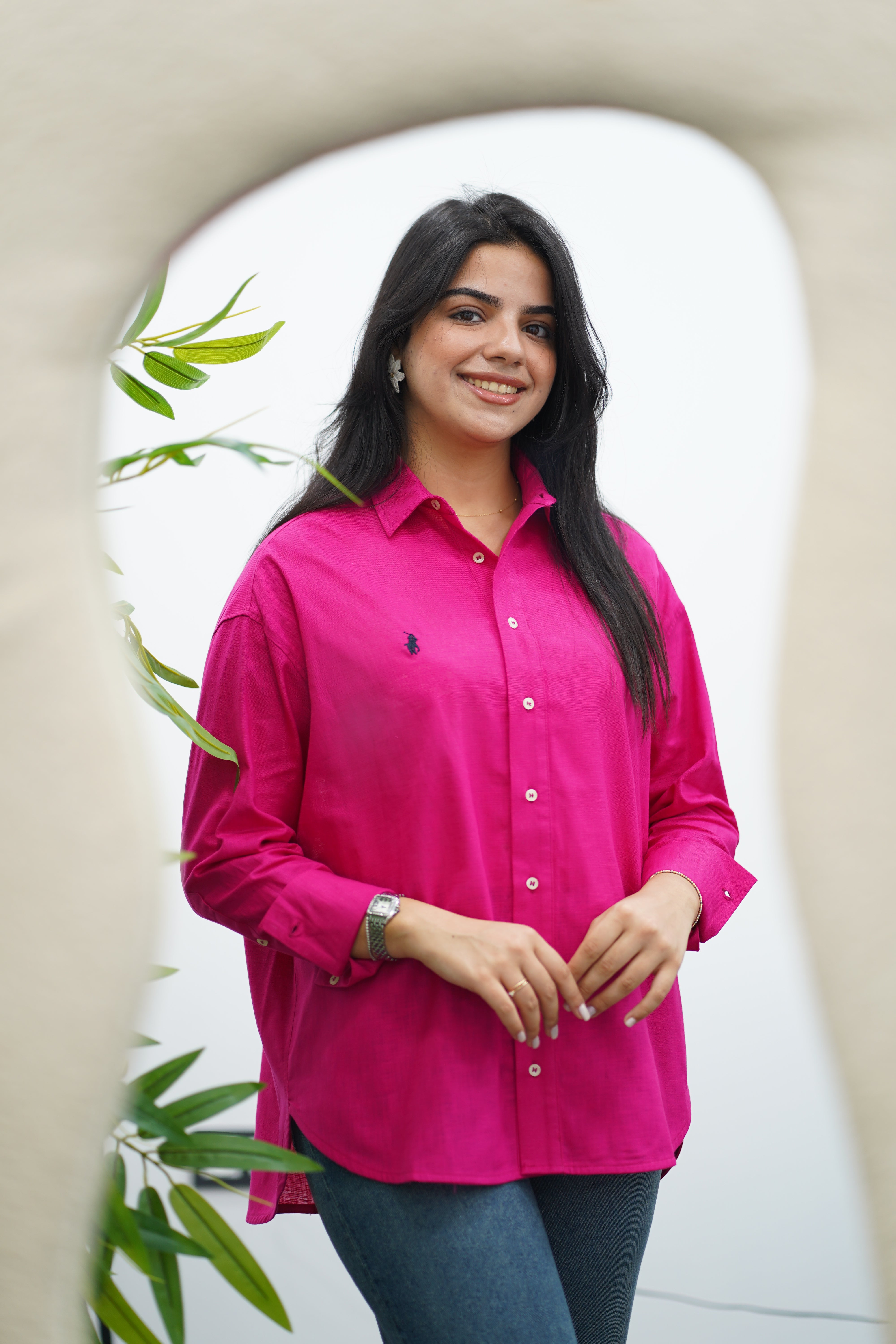 Chemise En lin - Rose Fuchsia