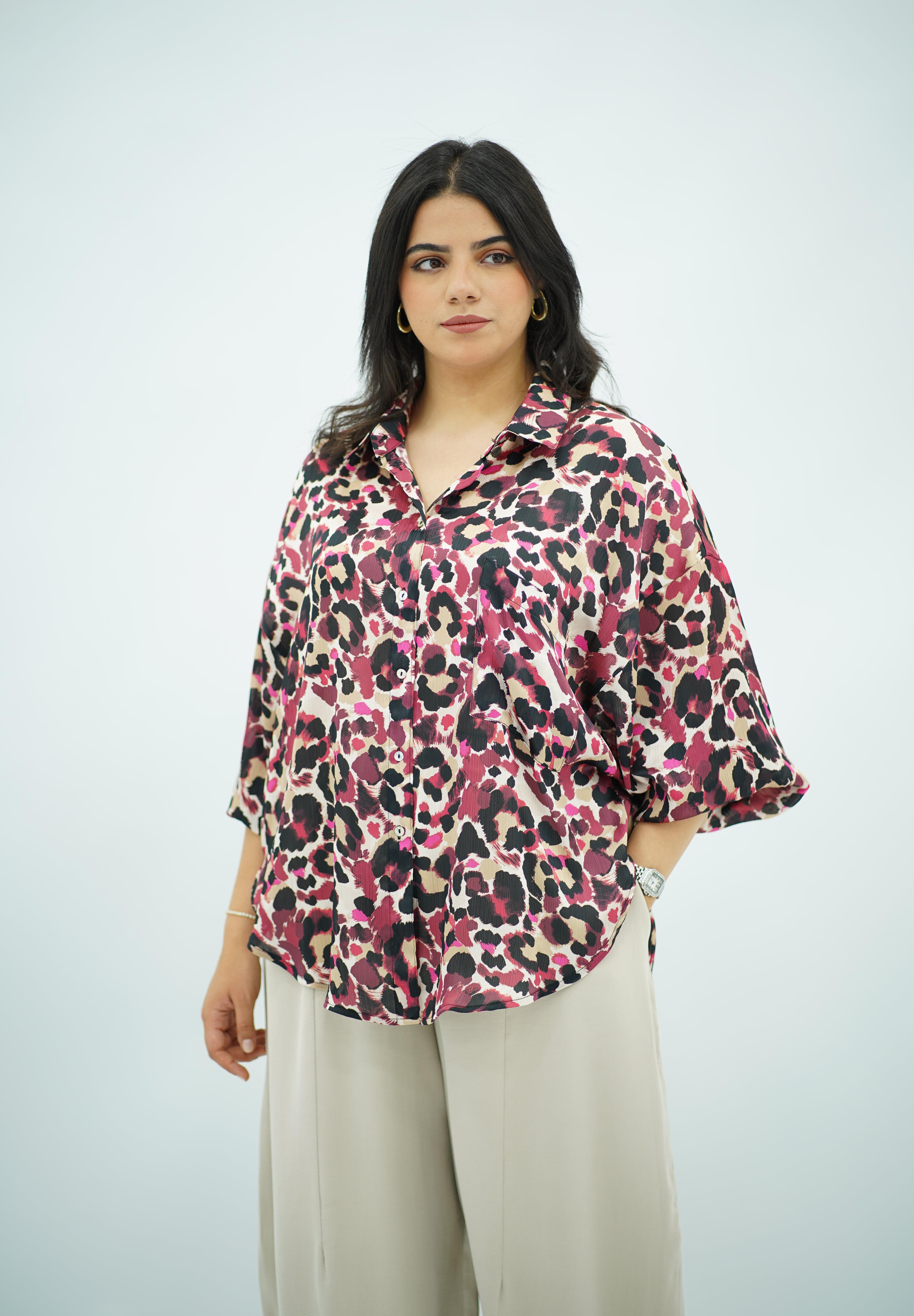 Chemise à motifs imprimées
