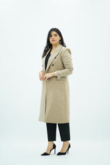 Manteau Long Classique – Beige Élégant