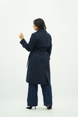 Trench-coat Classique Bleu nuit