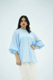 Chemise en lin Bleu ciel