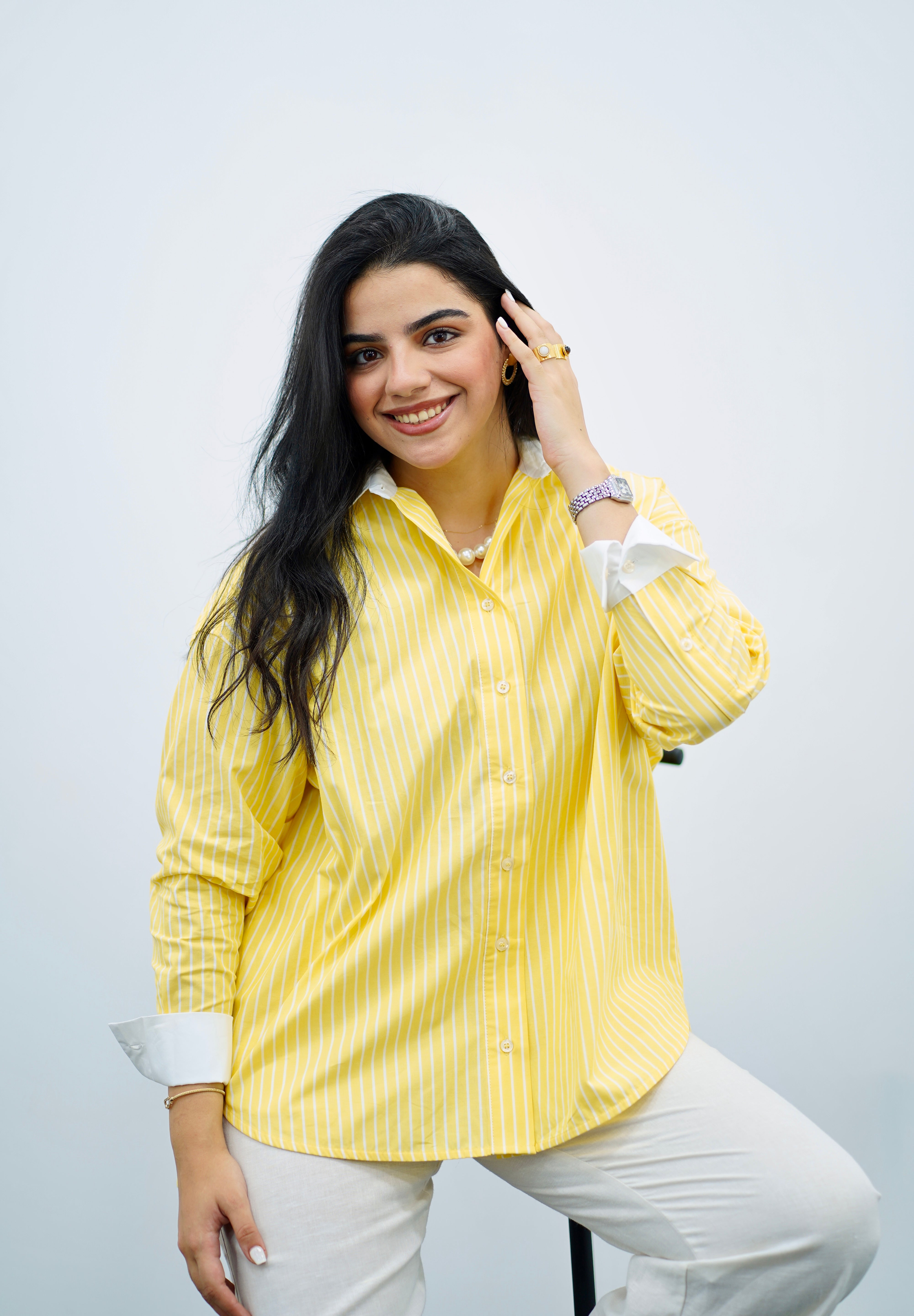Chemise En popeline Jaune