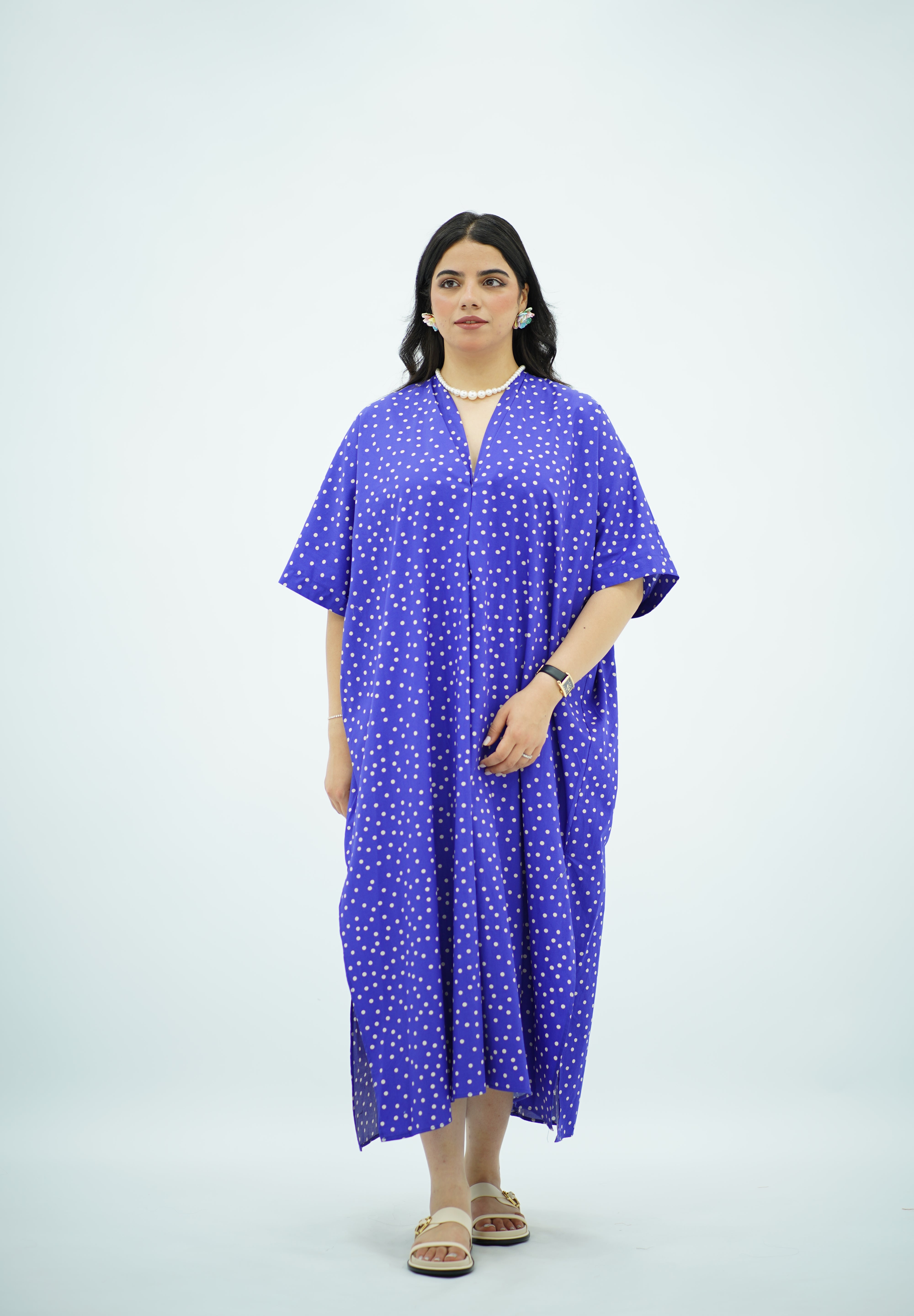 Robe Gandoura À motifs polkadot