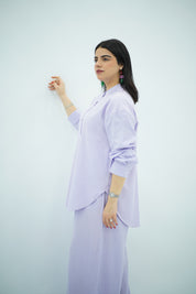 Ensemble En Lin Mauve clair