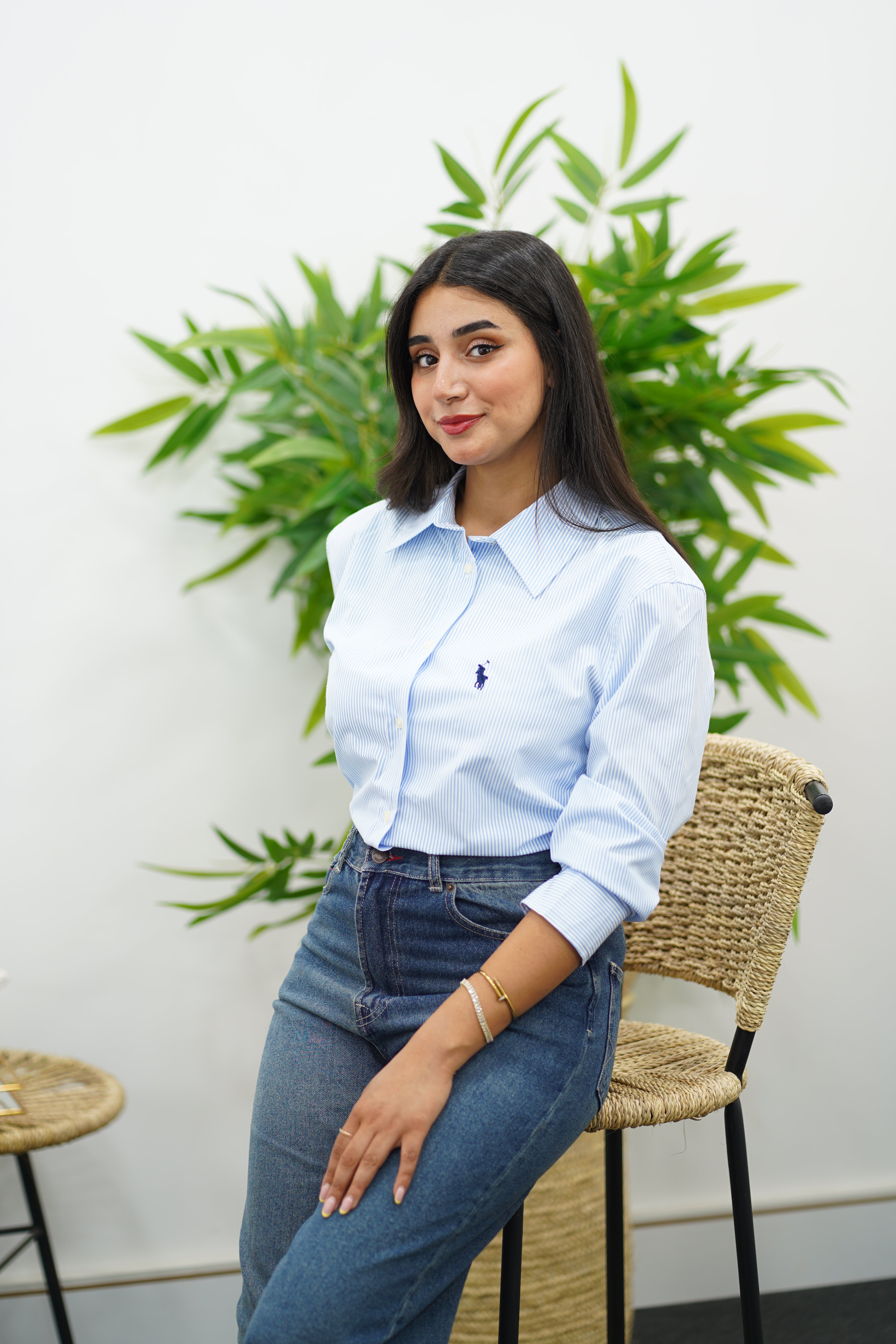 Chemise Bleu ciel rayé Slim-fit