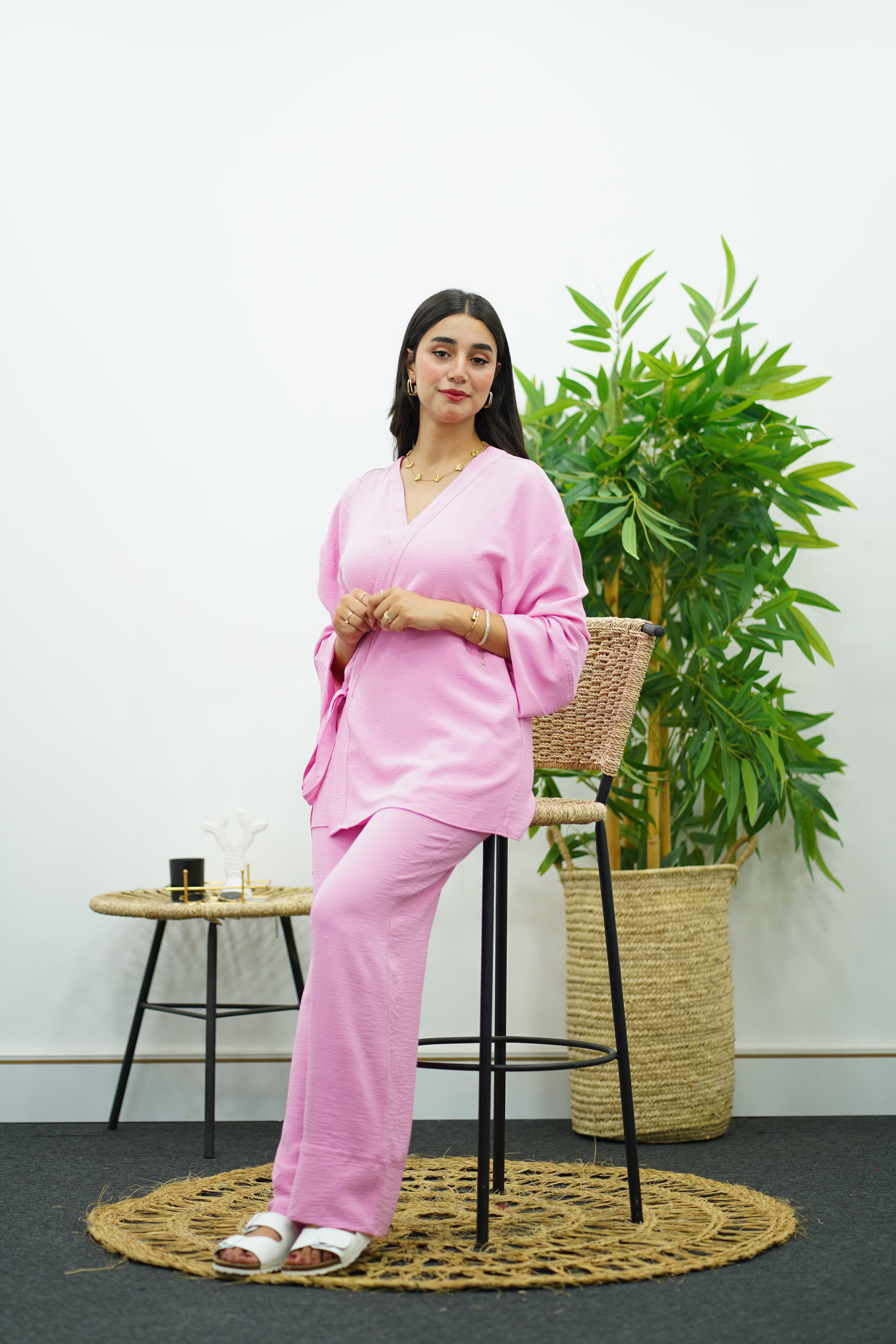 Ensemble Croisé - Rose