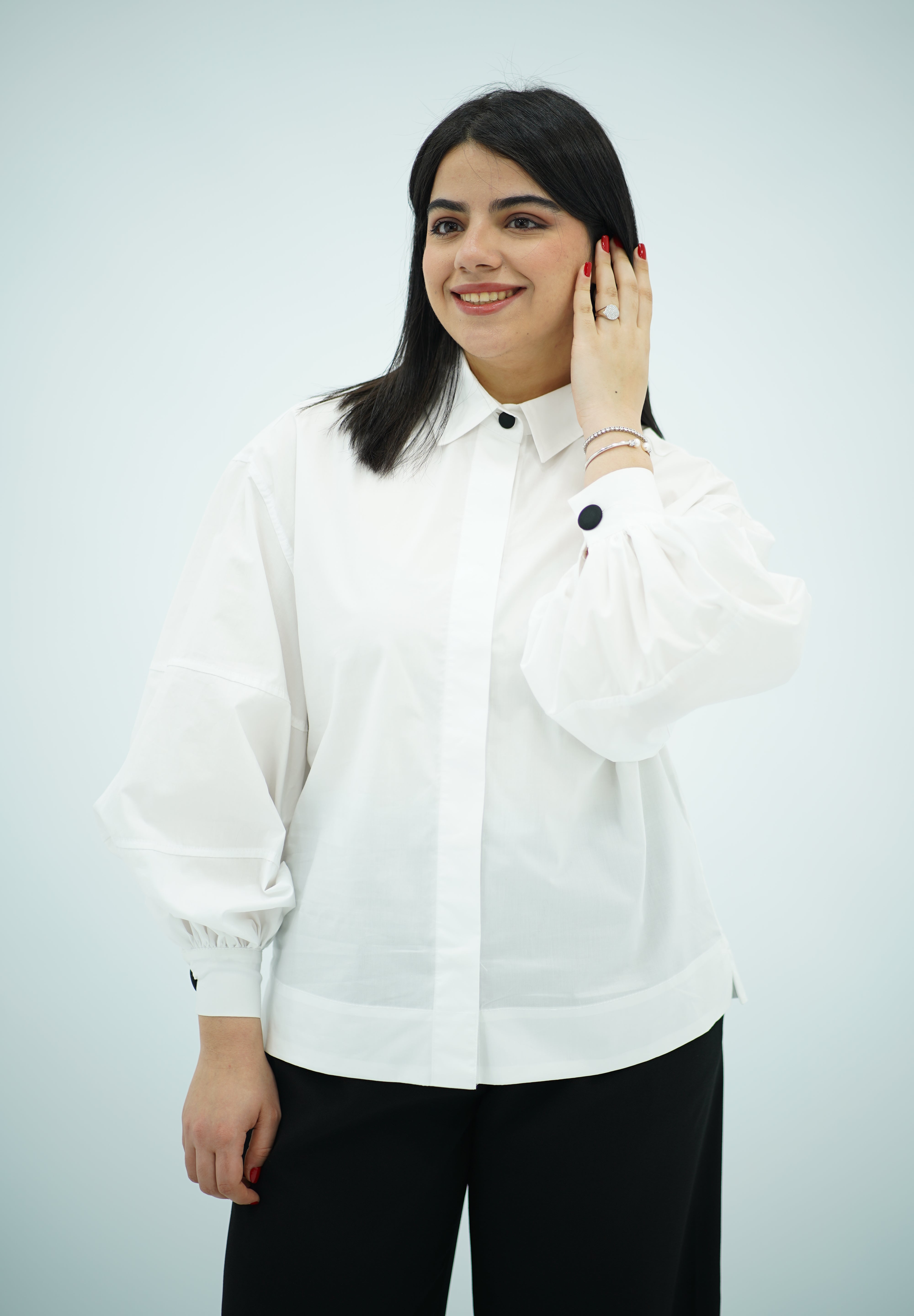 Chemise à Manches Bouffantes