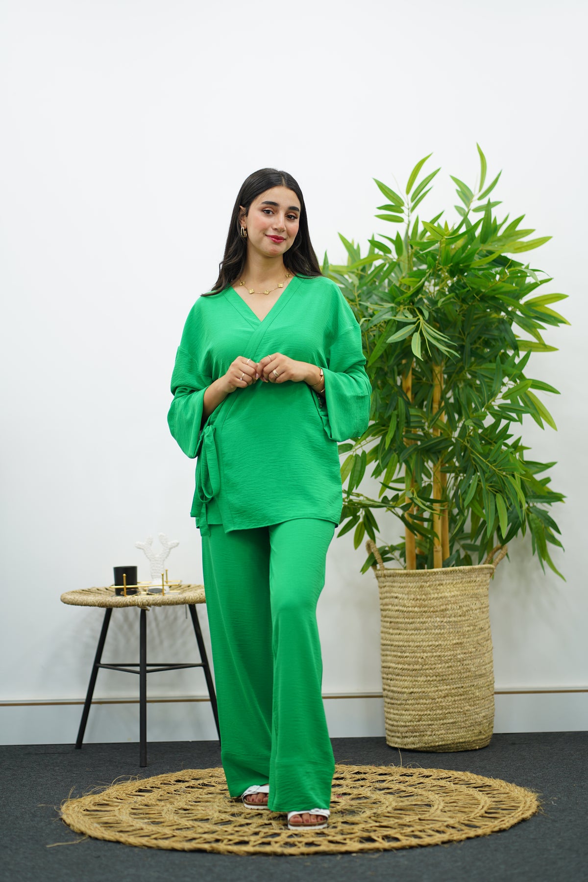 Ensemble Vert Fluide - Croisé