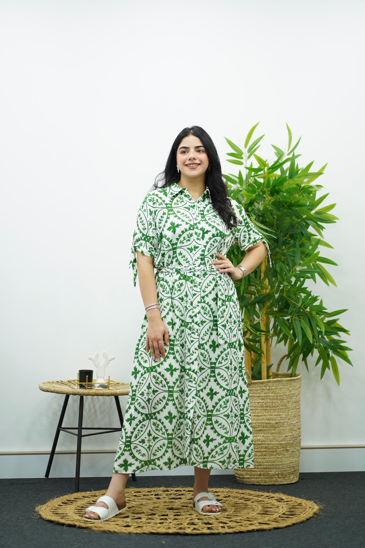Robe Verte - Imprimée