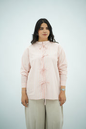 Chemise Saumon avec détails cordon