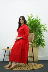 Robe En crêpe Rouge 🌹