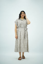 Robe Longue à Imprimé Texturé