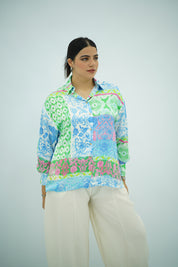Chemise Fluide Imprimé Baroque Multicolore