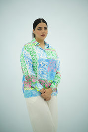 Chemise Fluide Imprimé Baroque Multicolore