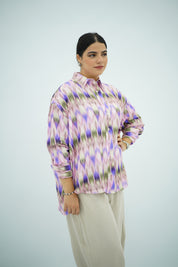 Chemise Fluide Imprimé Graphique Multicolore
