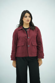 Jacket Double Face Bordeau