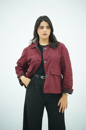 Jacket Double Face Bordeau