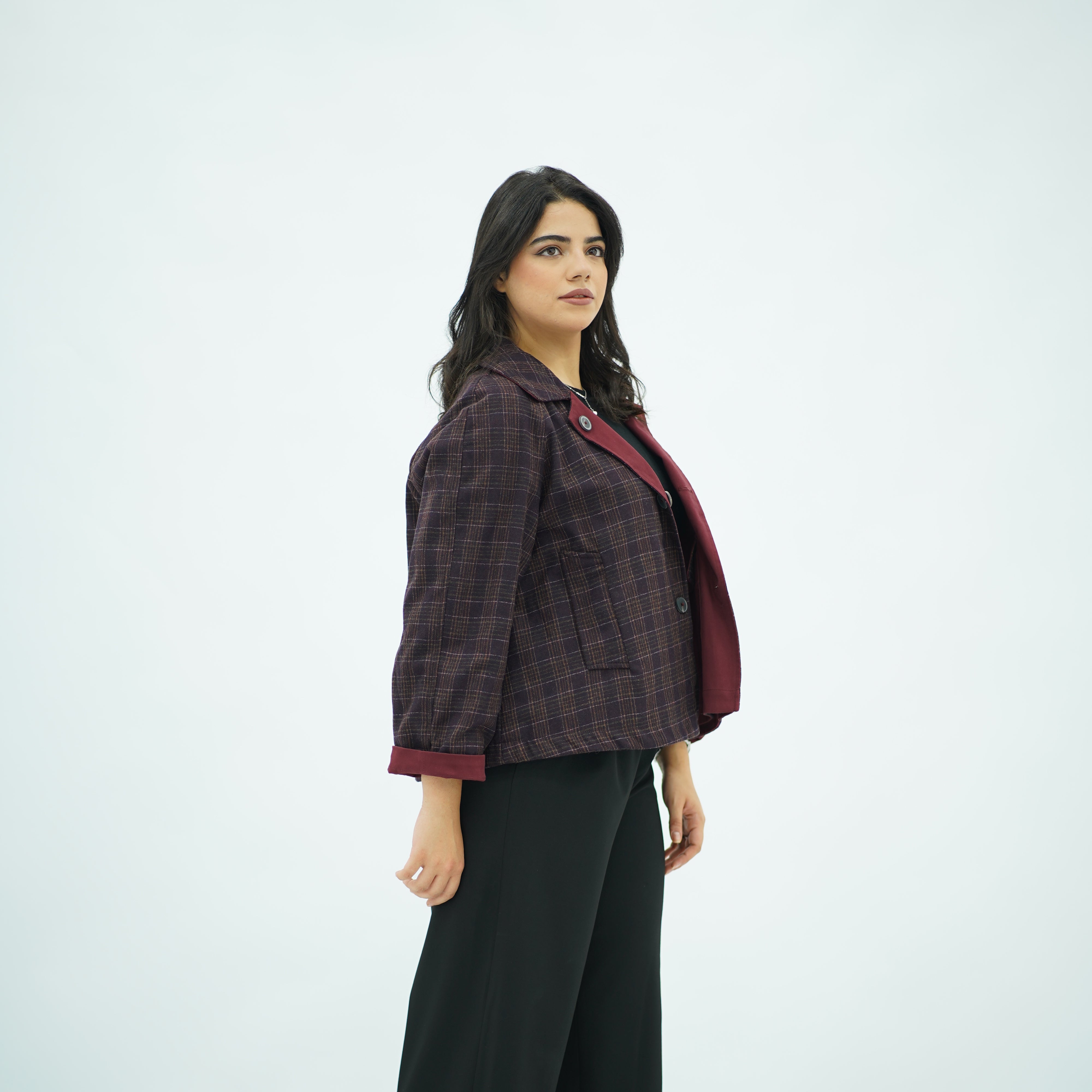 Jacket Double Face Bordeau