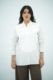 Chemise en Popeline - Rayé Beige