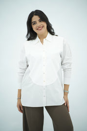 Chemise en Popeline - Rayé Beige