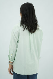 Chemise à Rayures Vert Claire