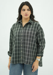 Chemise  à Carreaux Gris et Noir
