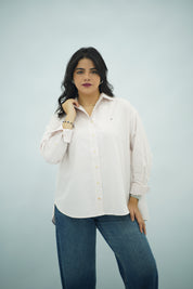 Chemise à Rayures Saumon