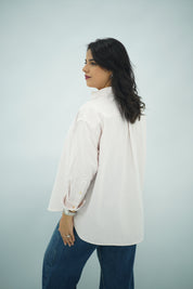 Chemise à Rayures Saumon