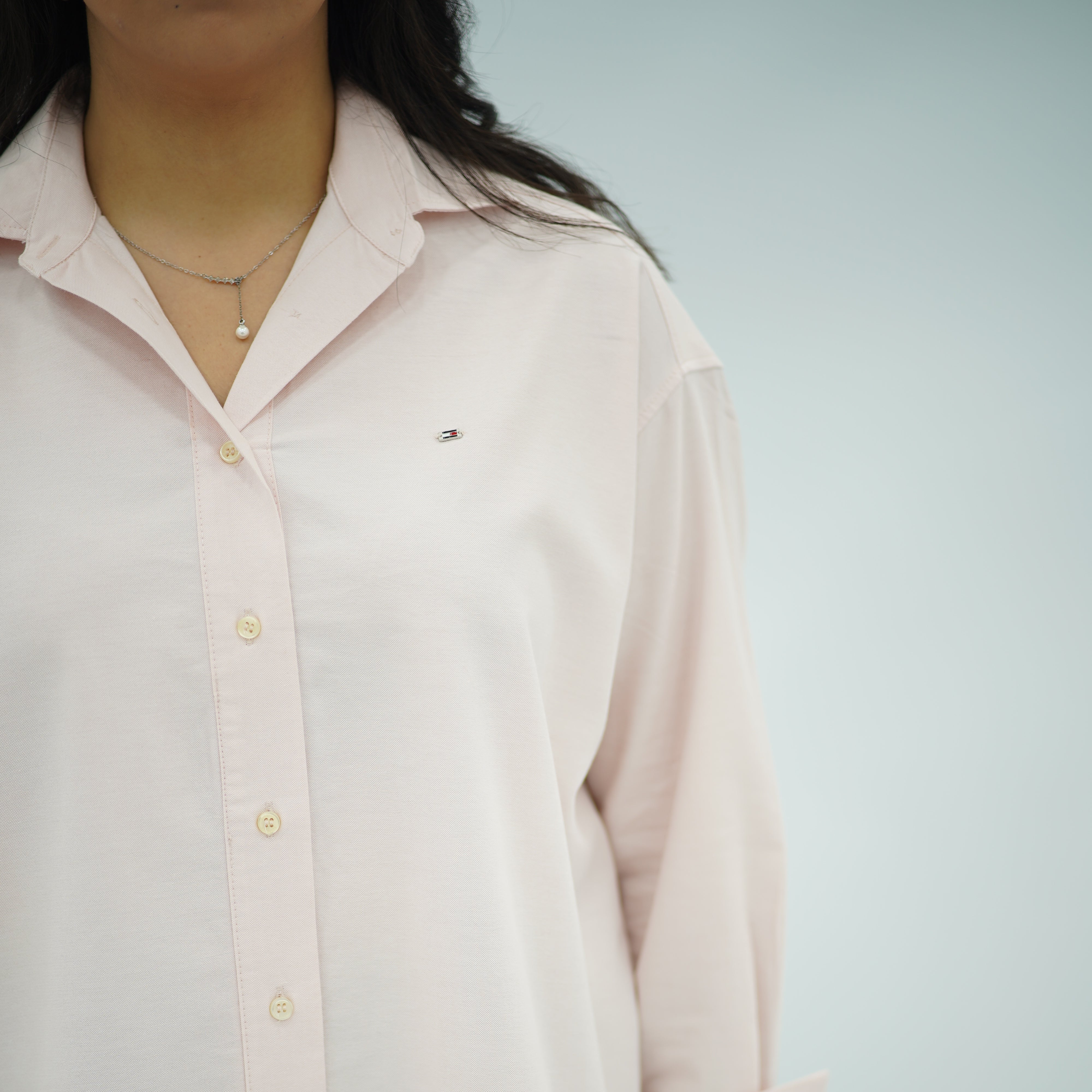Chemise Oversize Rose Poudré Clair