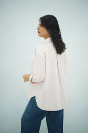 Chemise Oversize Rose Poudré Clair