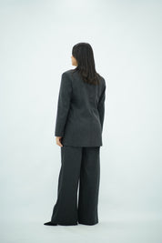 Costume Feminin Workwear Rayé - Gris Anthracite"