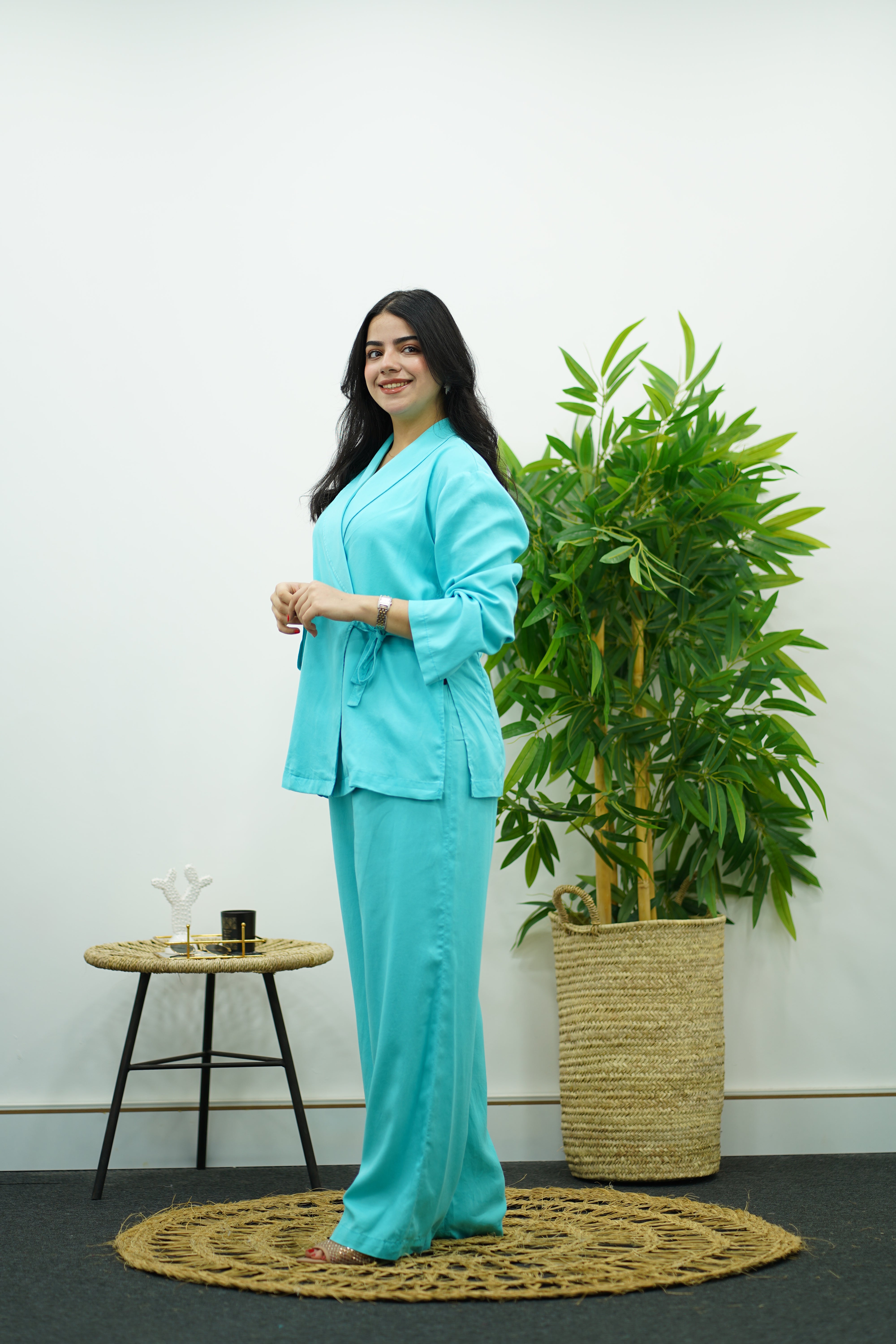 Ensemble fluide - turquoise