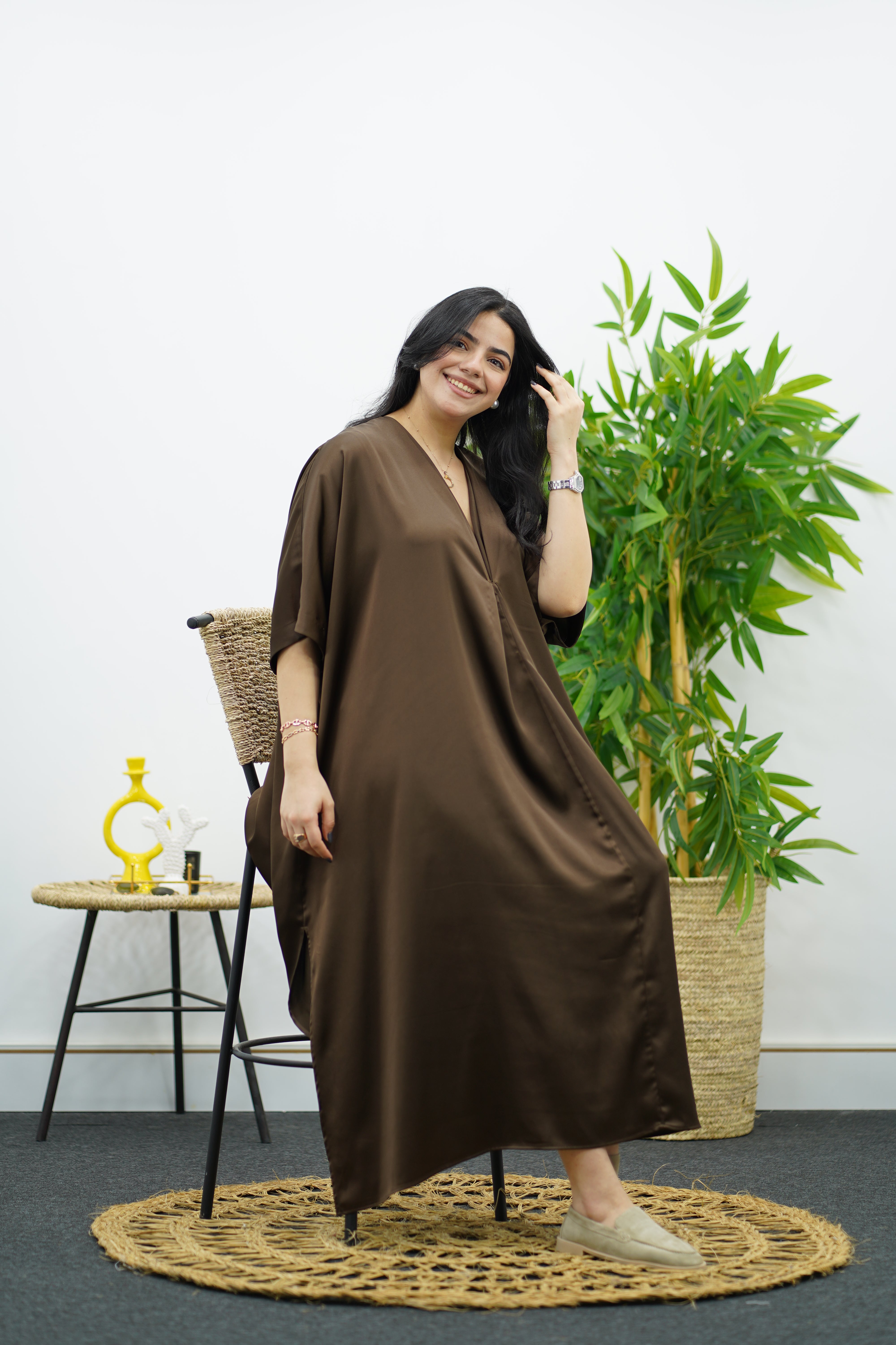 Robe Gandoura - Marron Chocolat