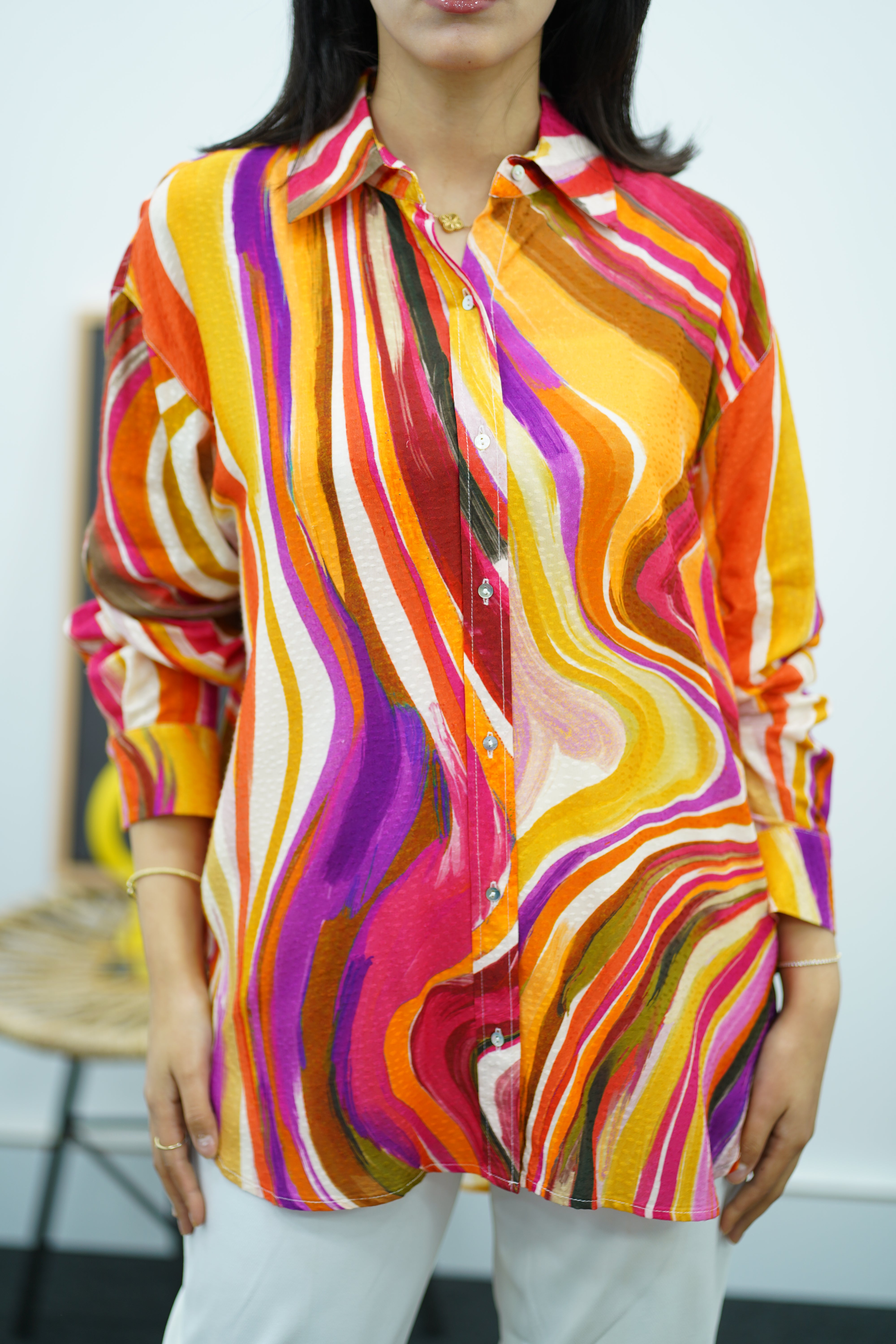 Chemise fluide imprimée