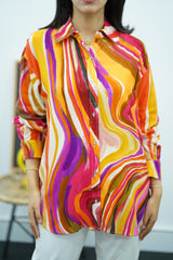 Chemise fluide imprimée